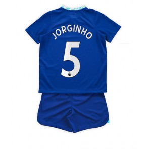 Chelsea Jorginho #5 kläder Barn 2022-23 Hemmatröja Kortärmad (+ korta byxor)